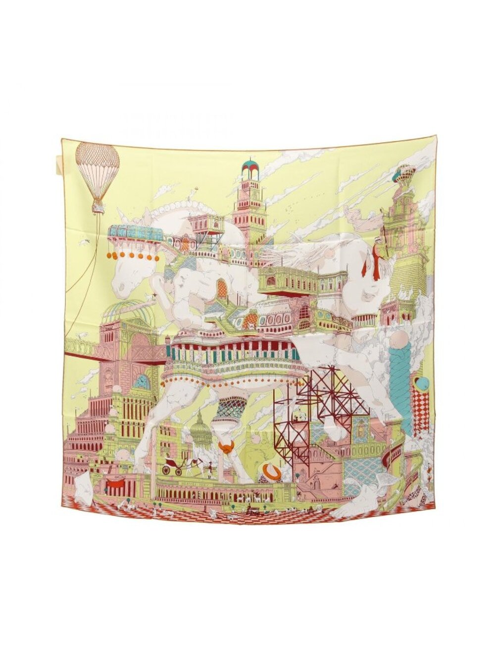 Hermes Scarf Carre 90 Hippopolis Silk
